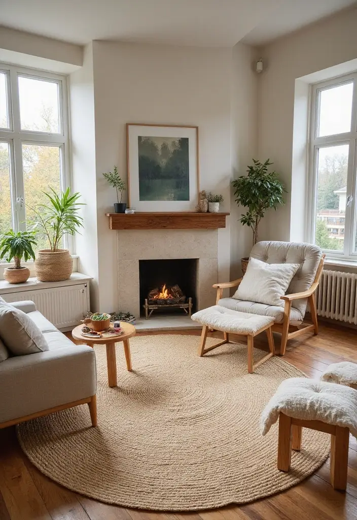 30 Rustic Living Room Rug Ideas for a Cozy Cabin Feel - 29. Sustainable Hemp Rugs