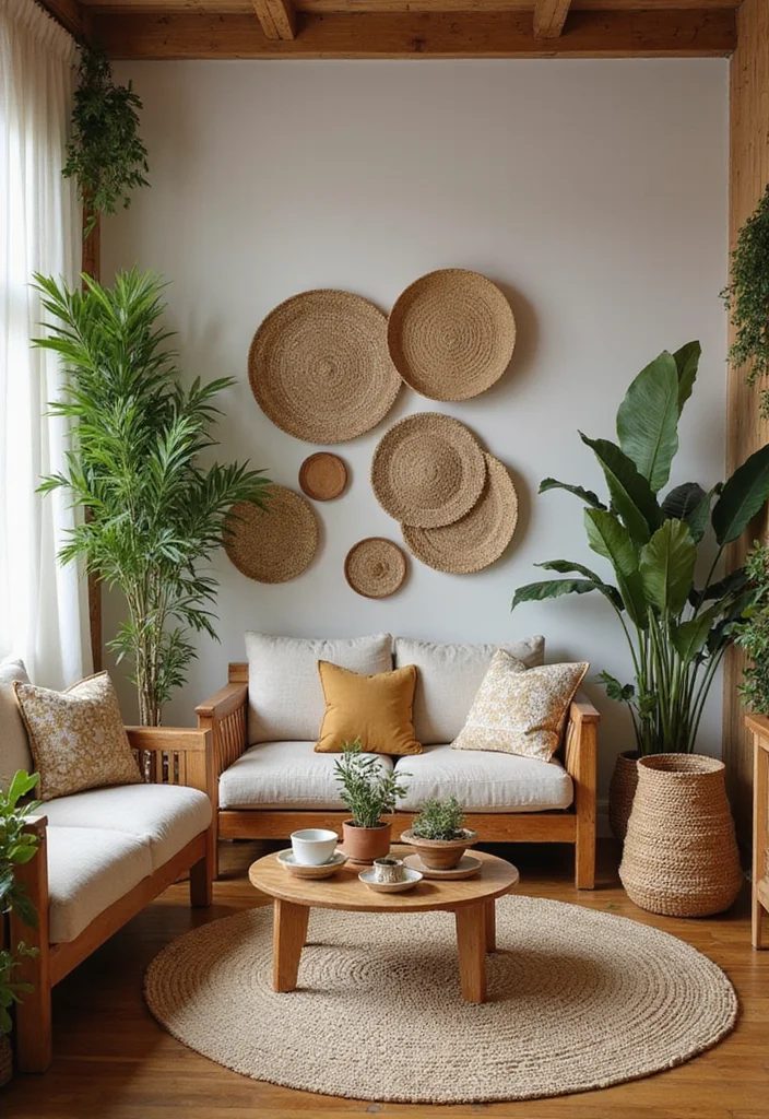 10 African Living Room Ideas for Vibrant Cultural Style - 2. Natural Elements and Greenery