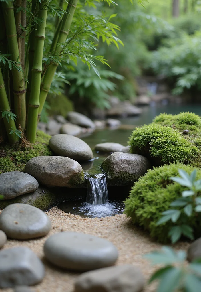10 Backyard Waterfall Ideas DIY for Relaxing Natural Sound - 7. Miniature Zen Waterfall