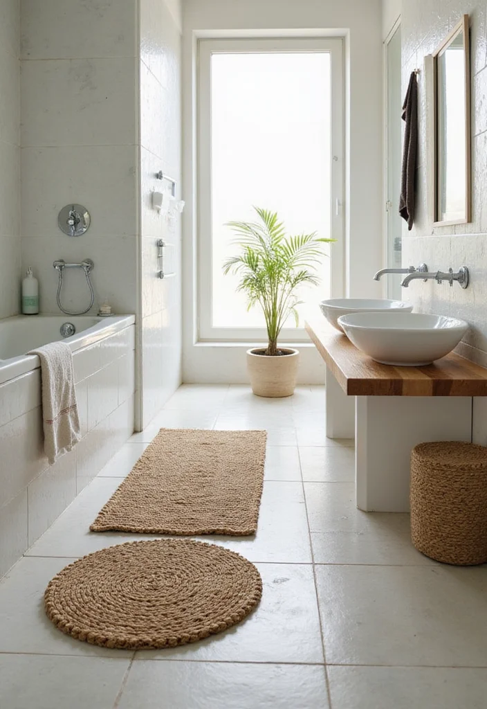 10 Bathroom Hardware Ideas for a Polished Functional Look - 5. Green Bath Mats