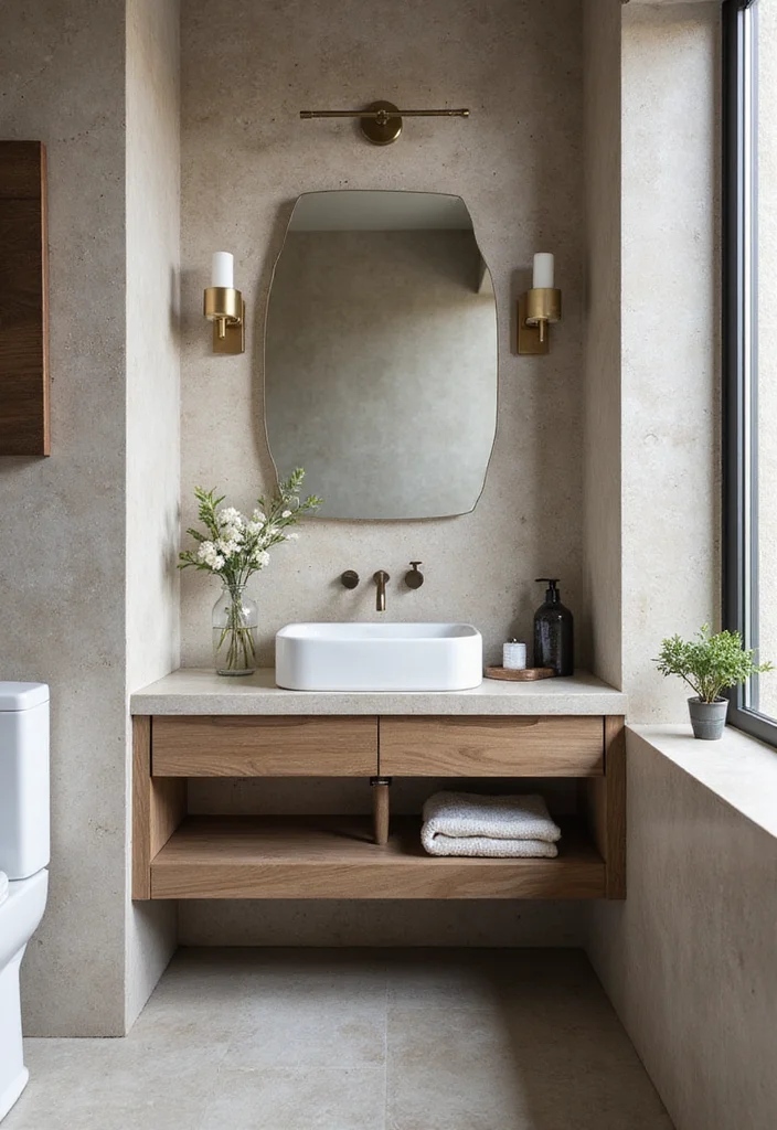 10 Bathroom Hardware Ideas for a Polished Functional Look - 9. Combination of Textures