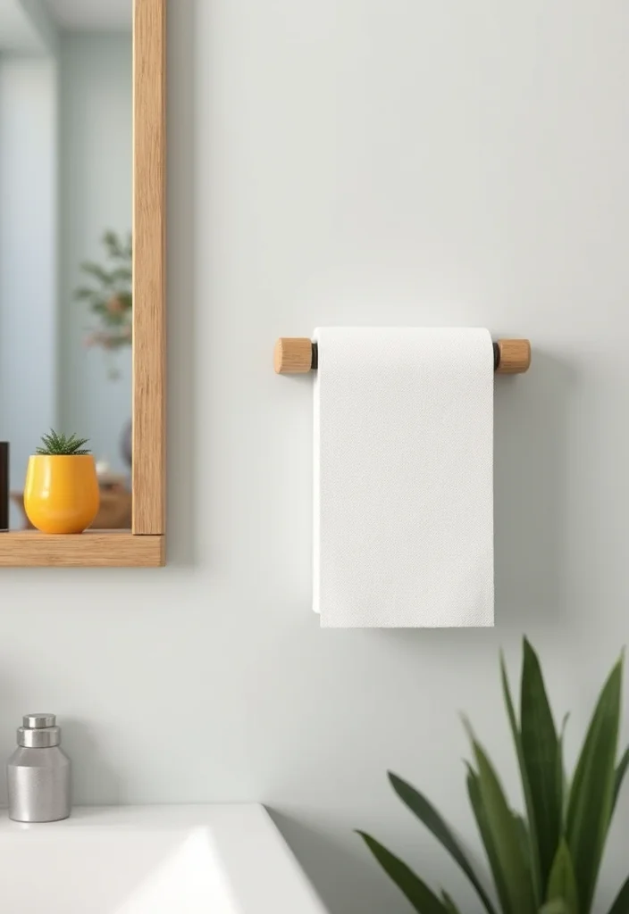 10 Bathroom Paper Towel Holder Ideas for Clean Easy Access - 3. Magnetic Magic