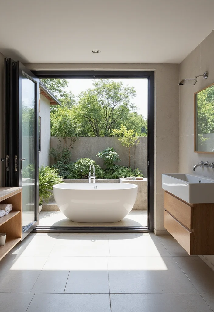 10 Bathroom Sliding Door Ideas for Space Saving Layouts - 8. Bi-fold Sliding Doors