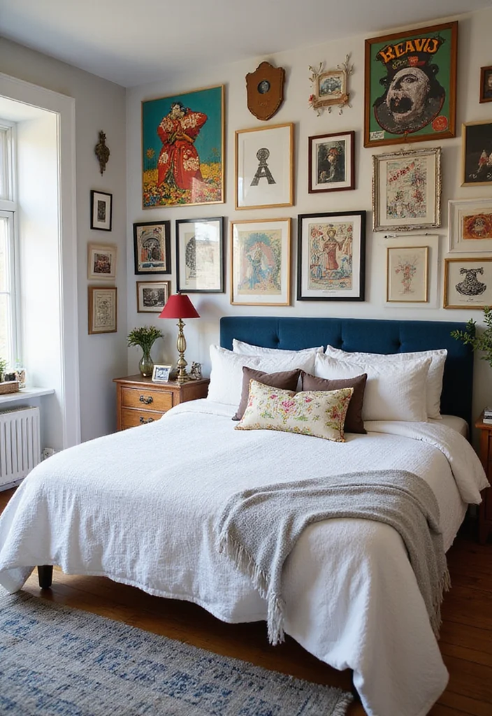 10 Bedroom Ideas Cute for Light Fun Styling - 2. Whimsical Wall Art