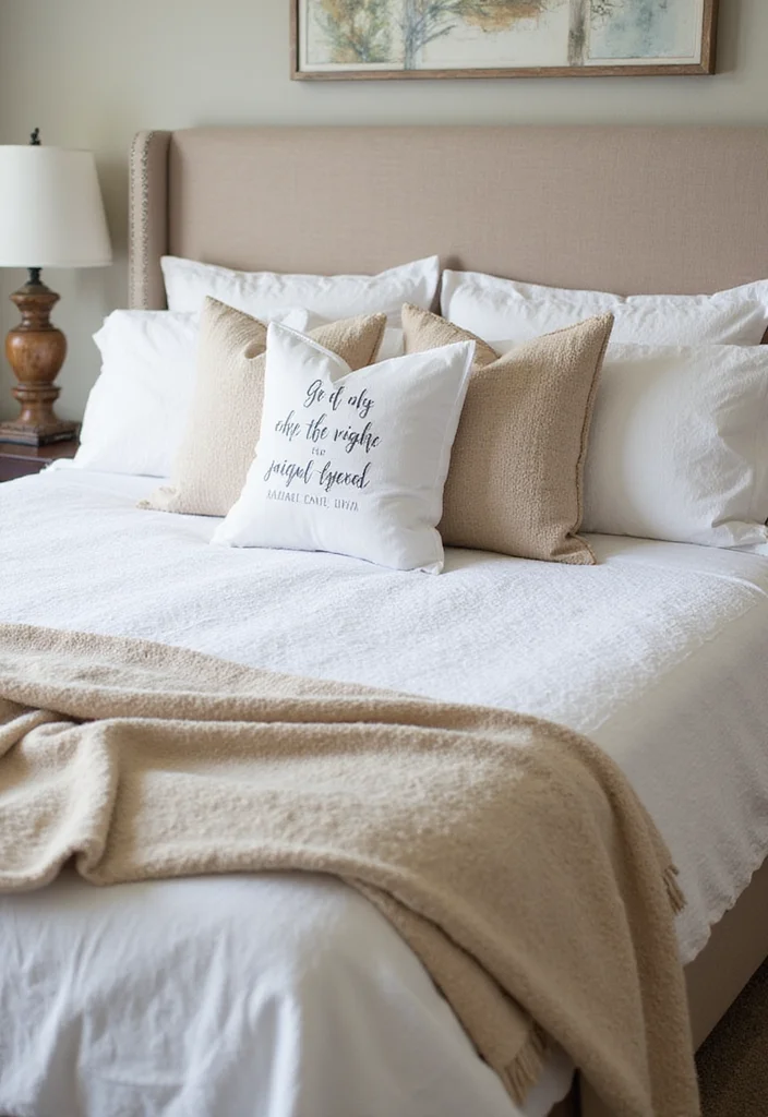 10 Christian Bedroom Ideas for Peaceful Faith-Filled Decor - 4. Faith-Inspired Textiles