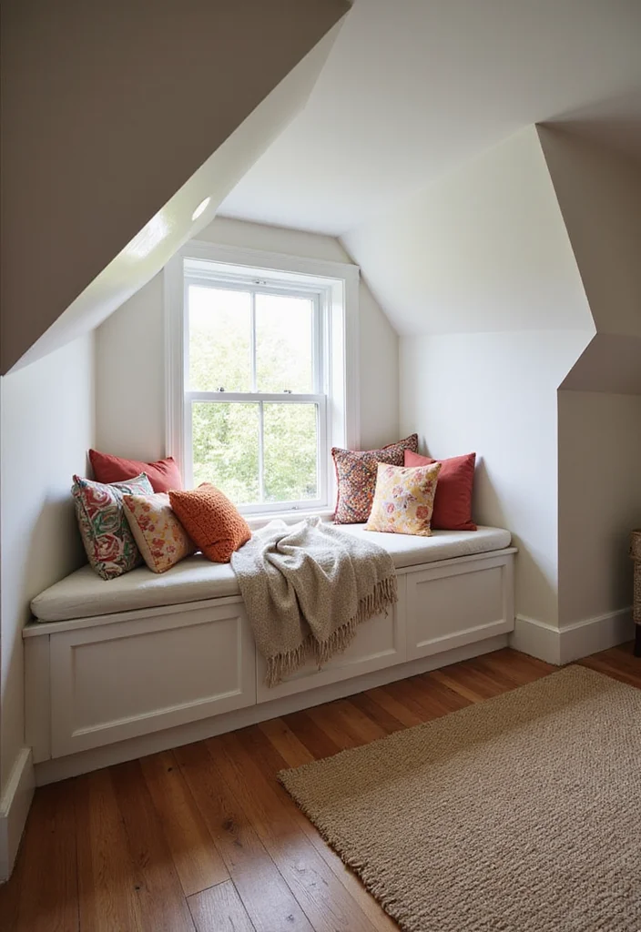 10 Dormer Bedroom Ideas for Smart Sloped Ceiling Layouts - 2. Create a Cozy Nook with a Window Seat