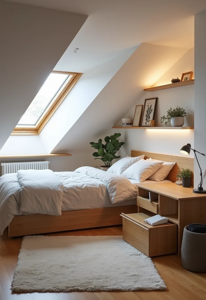 10 Dormer Bedroom Ideas for Smart Sloped Ceiling Layouts - 4. Opt for Space-Saving Furniture