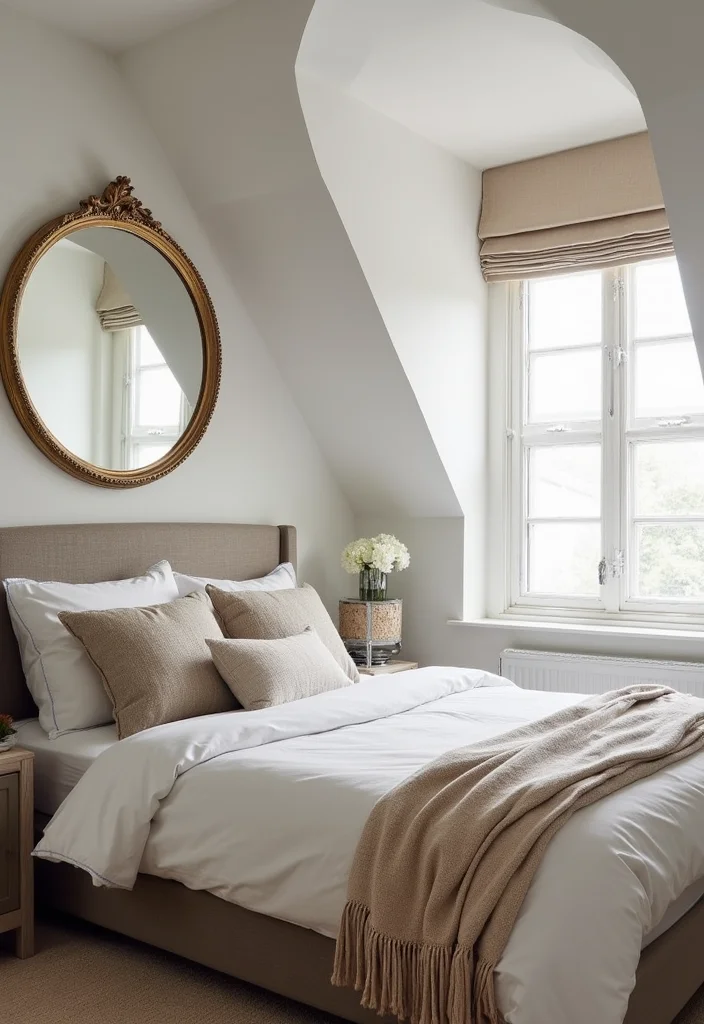 10 Dormer Bedroom Ideas for Smart Sloped Ceiling Layouts - 6. Use Mirrors to Enhance Light and Space