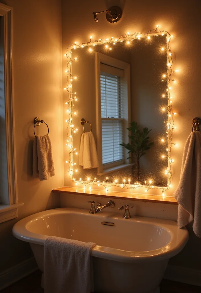 10 Fairy Bathroom Ideas for Whimsical Magical Charm - 1. Enchanted Fairy Lights