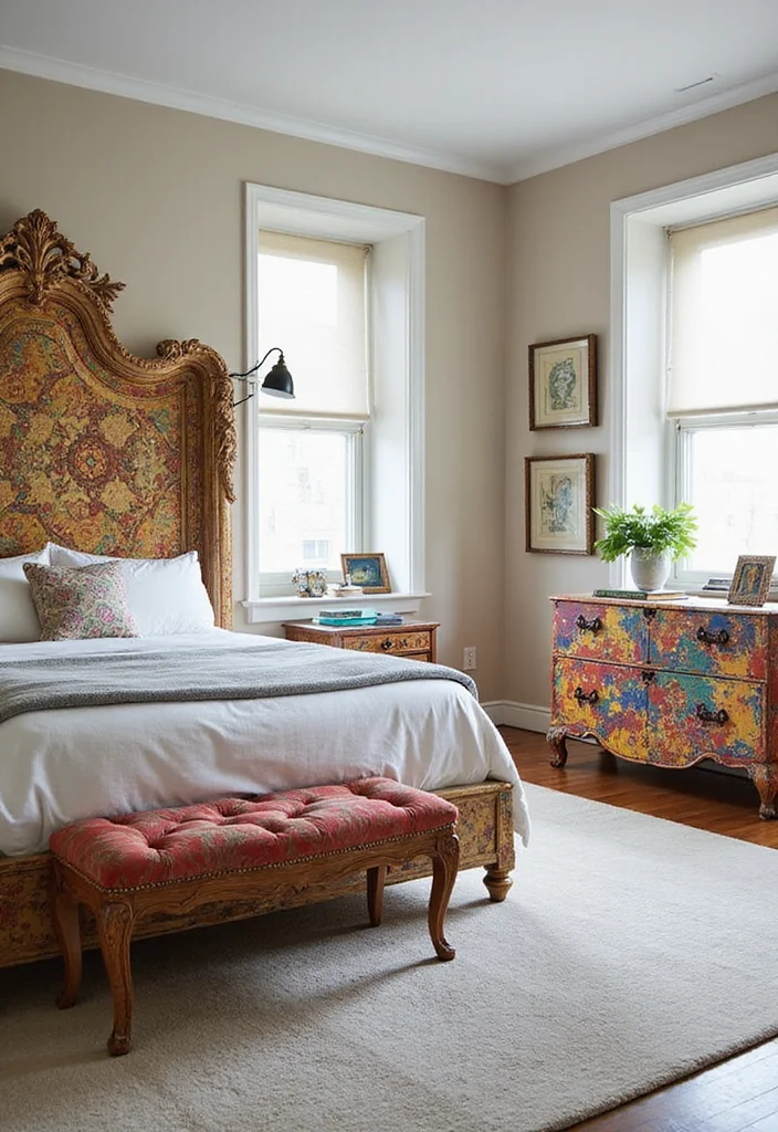 10 Funky Bedroom Ideas for Bold Creative Expression - 3. Statement Furniture Pieces