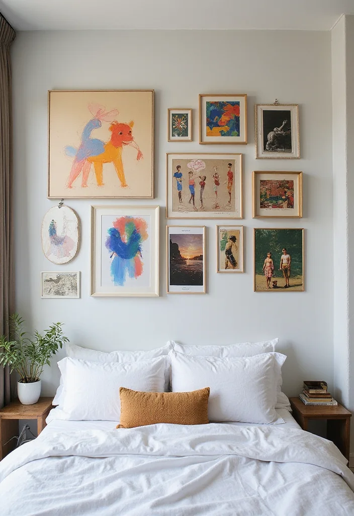 10 Funky Bedroom Ideas for Bold Creative Expression - 4. Creative Wall Art