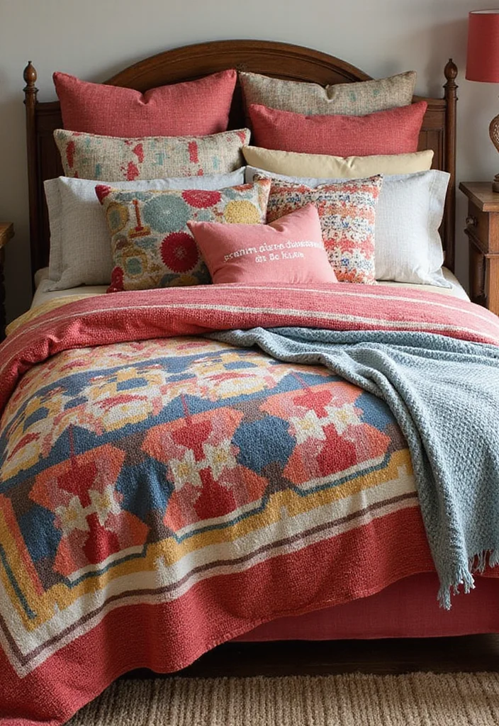 10 Funky Bedroom Ideas for Bold Creative Expression - 5. Personalized Bedding Options
