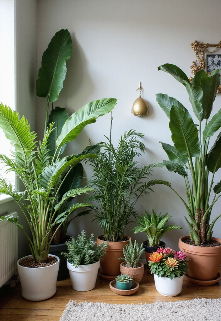 10 Funky Bedroom Ideas for Bold Creative Expression - 7. Indoor Plants and Greenery