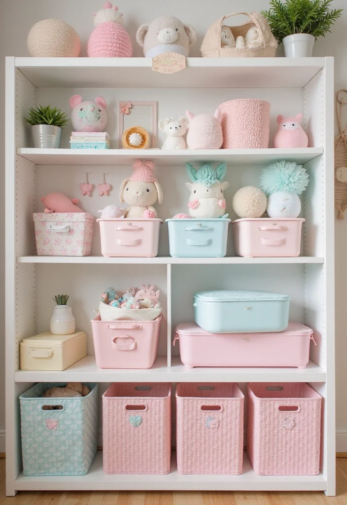 10 Kawaii Bedroom Ideas for Sweet Playful Charm - 4. Cute Storage Solutions for Organization