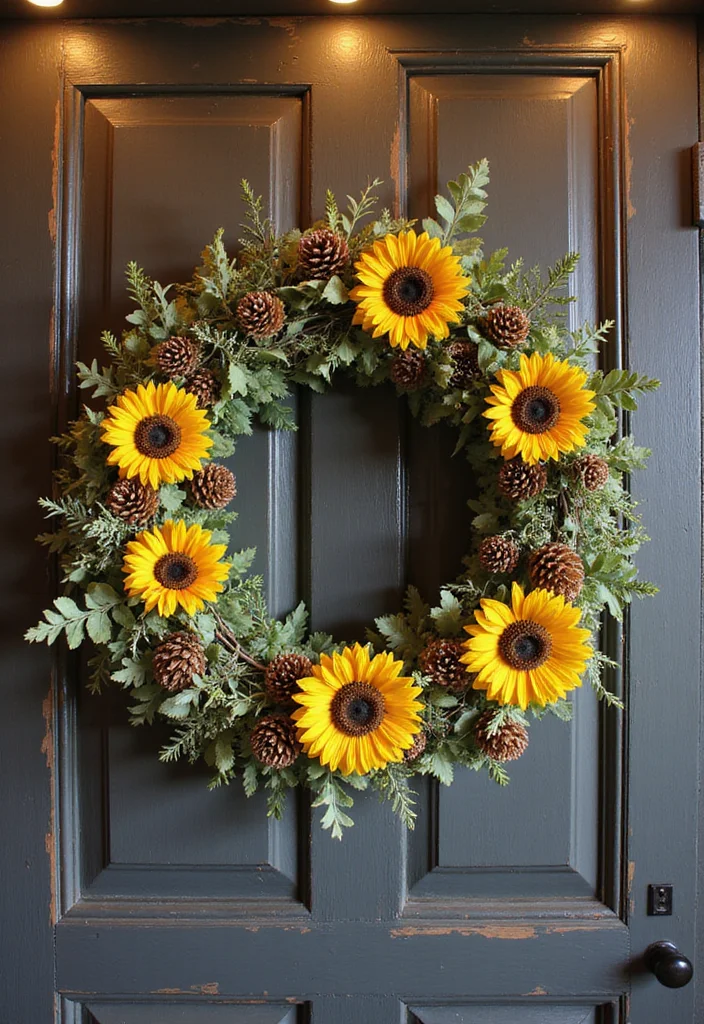 10 Kitchen Wreath Ideas for Cozy Seasonal Decor - 1. Dried Floral Wreath for Autumn