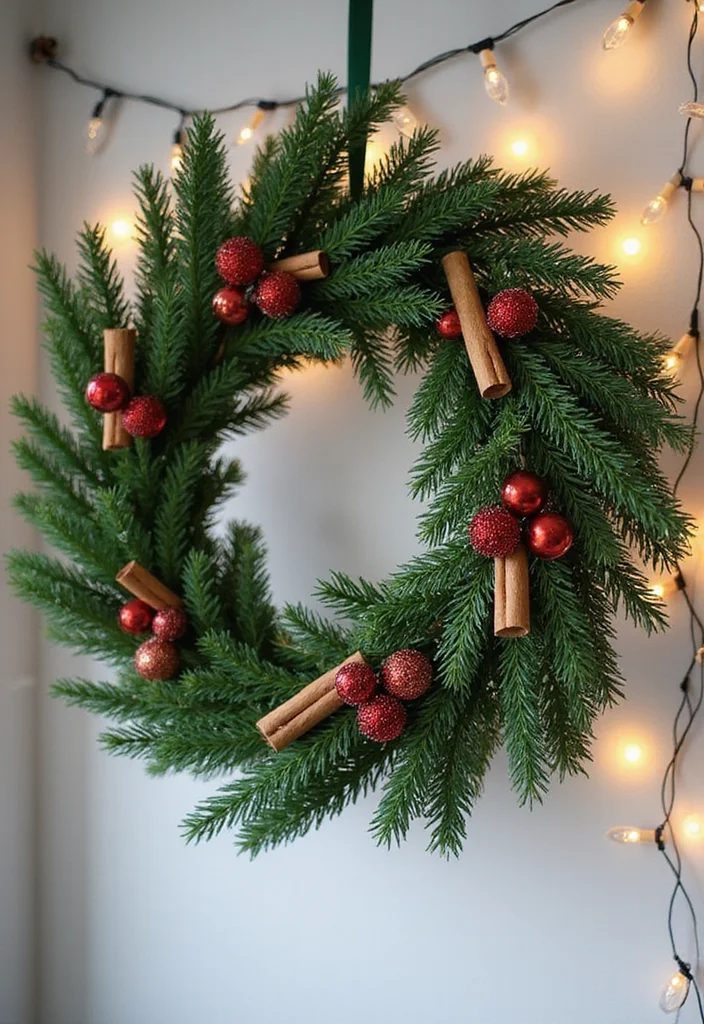 10 Kitchen Wreath Ideas for Cozy Seasonal Decor - 2. Evergreen Pine Wreath for Winter