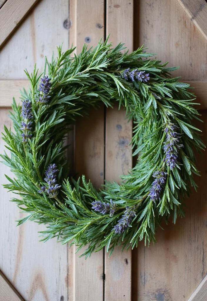 10 Kitchen Wreath Ideas for Cozy Seasonal Decor - 3. Herb Wreath for Year-Round Freshness