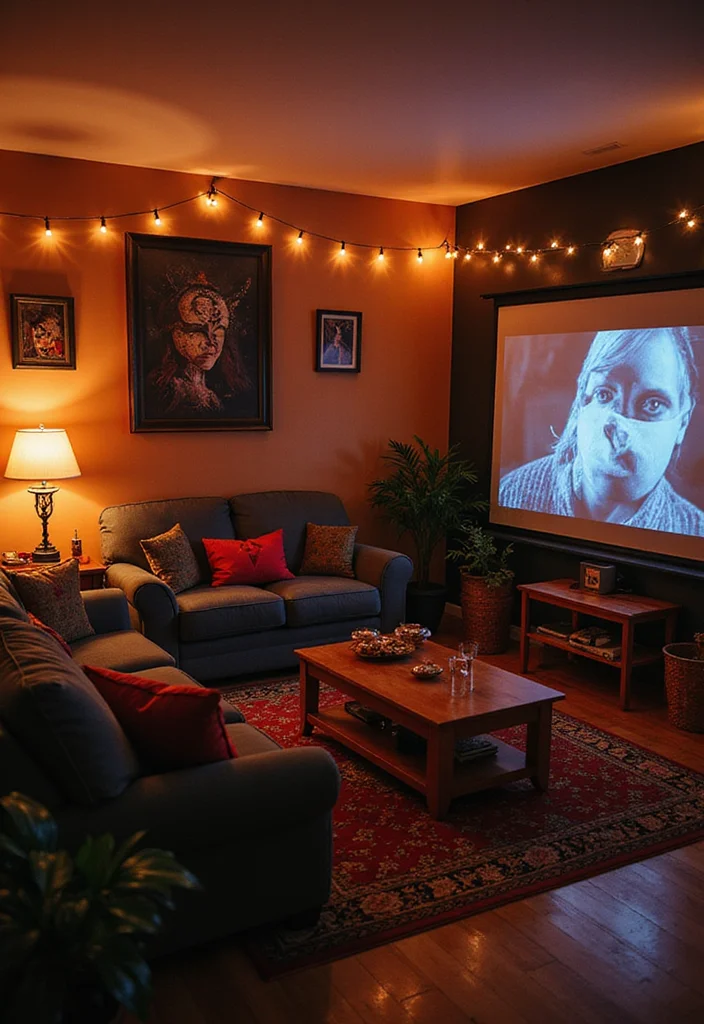 10 Living Room Movie Night Ideas for Fun Comfortable Evenings 45 10 Living Room Movie Night Ideas for Fun Comfortable Evenings - 5. Themed Movie Nights