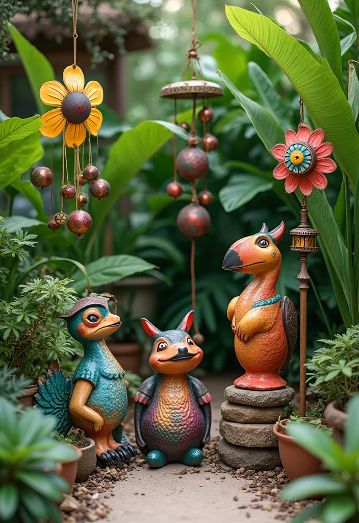 10 Miami Backyard Ideas for Bright Tropical Energy - 7. Vibrant Garden Decor