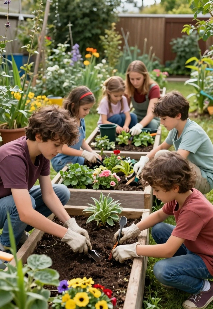 10 Shared Backyard Ideas for Organized Harmonious Use - 1. Communal Garden Spaces