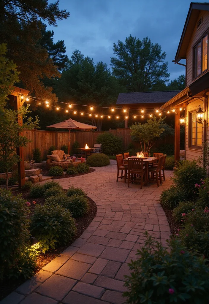 10 Shared Backyard Ideas for Organized Harmonious Use - 9. Mood Lighting