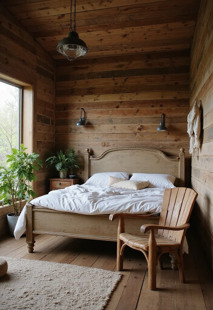 10 Shed Bedroom Ideas for Cozy Creative Retreats - 1. Rustic Charm with Reclaimed Wood