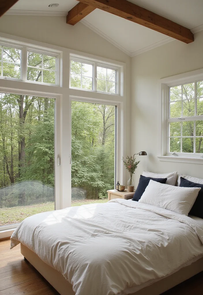 10 Shed Bedroom Ideas for Cozy Creative Retreats - 8. Outdoor Connection with Large Windows