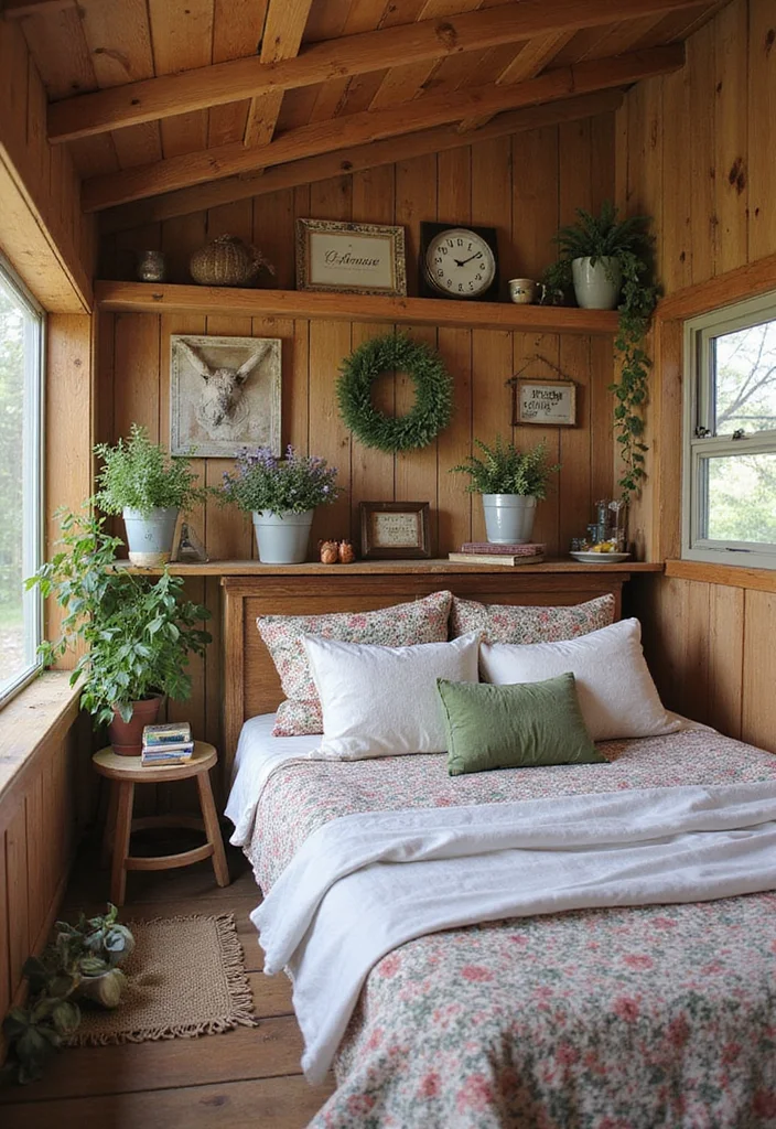 10 Shed Bedroom Ideas for Cozy Creative Retreats - 9. Personal Touch with DIY Decor