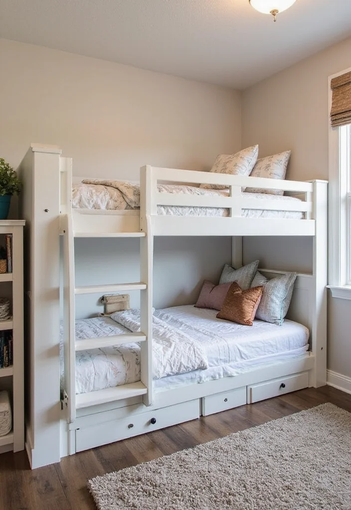 10 Small Bedroom Bunk Bed Ideas for Space Saving Solutions - 10. Custom-Built Bunk Beds