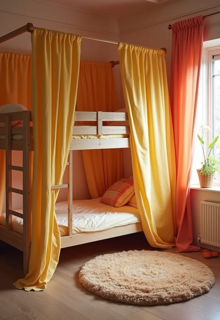 10 Small Bedroom Bunk Bed Ideas for Space Saving Solutions - 7. Bunk Beds with Curtain Enclosures