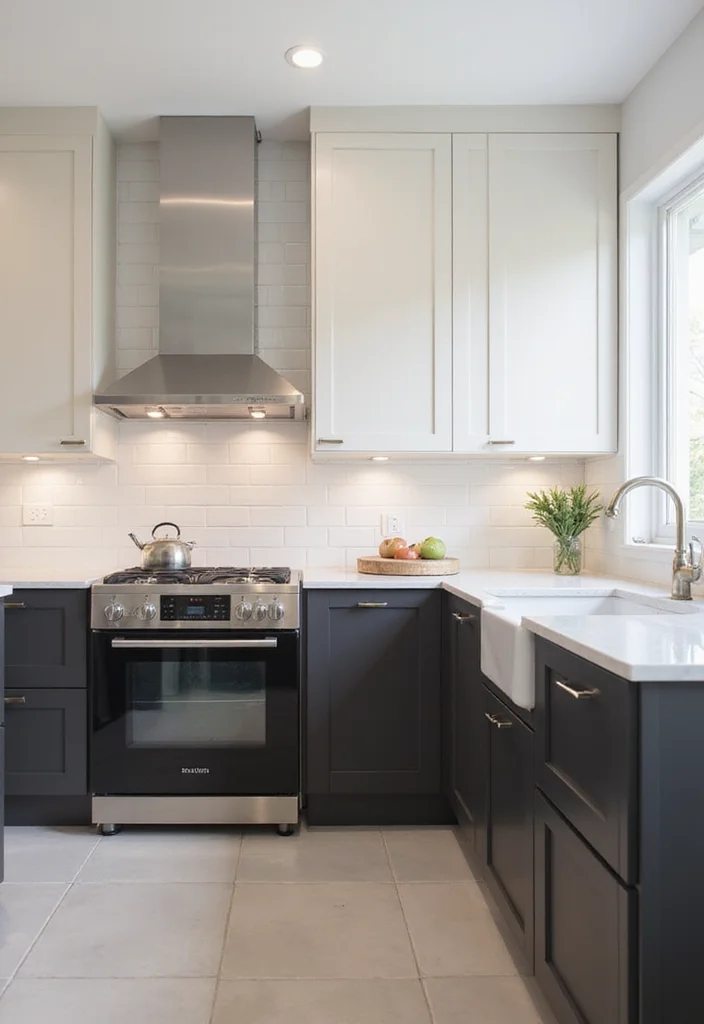 10 Small Dark Kitchen Ideas for Brightened Modern Space - 4. Choose Light Colors for Your Cabinets