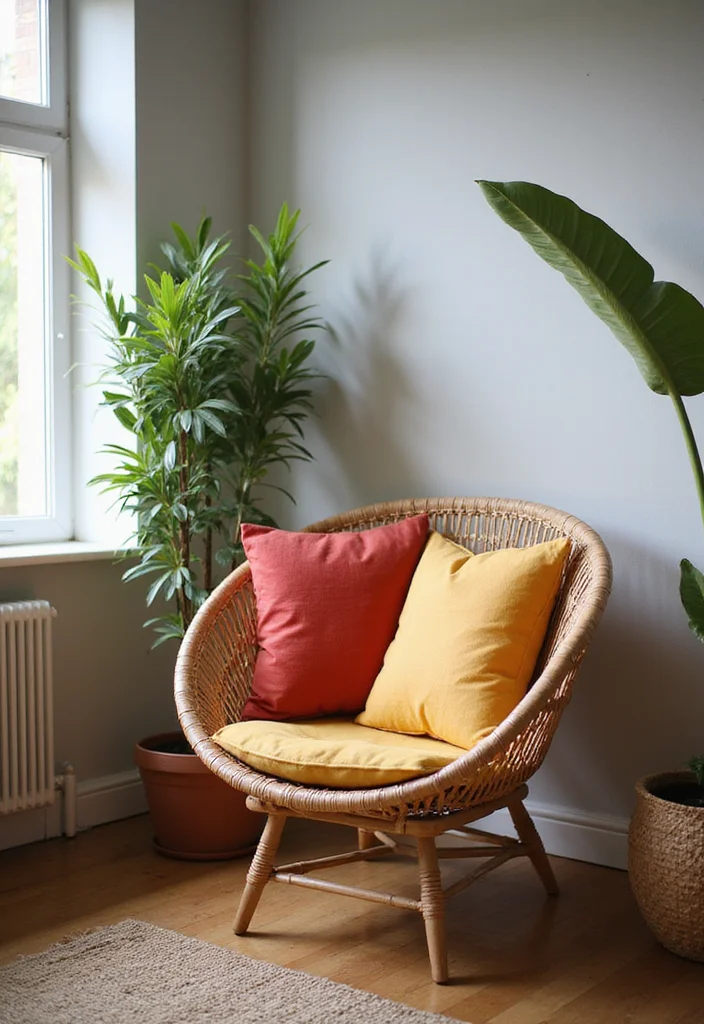 12 Accent Chairs for Living Room Ideas for Stylish Seating - 1. Retro Rattan Rewind