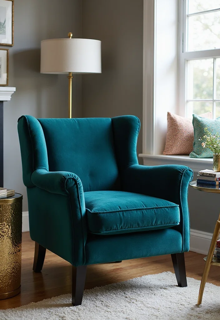 12 Accent Chairs for Living Room Ideas for Stylish Seating - 2. Velvet Vibes