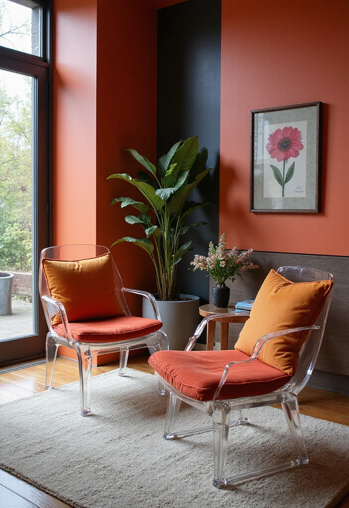 12 Accent Chairs for Living Room Ideas for Stylish Seating - 4. Bold and Beautiful Acrylic