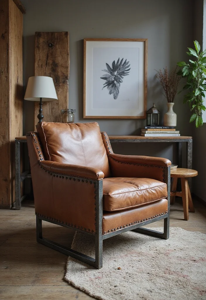 12 Accent Chairs for Living Room Ideas for Stylish Seating - 7. Industrial Edge