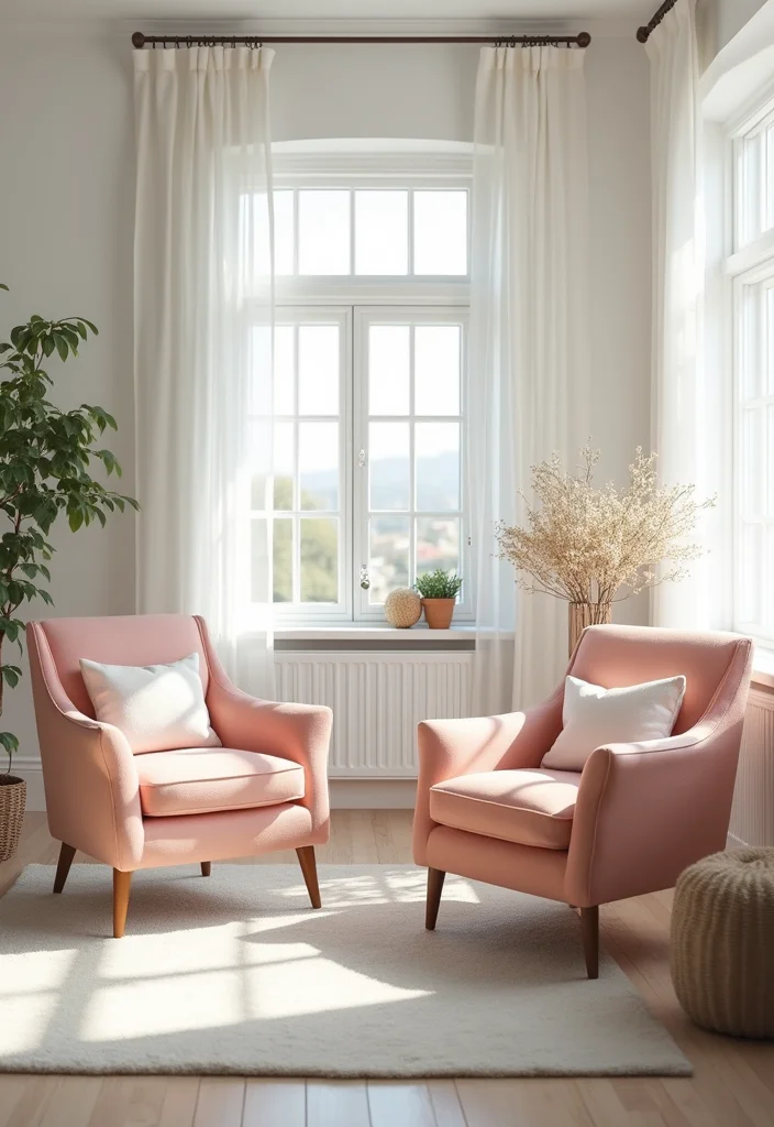 12 Accent Chairs for Living Room Ideas for Stylish Seating - 8. Soft and Serene Pastels