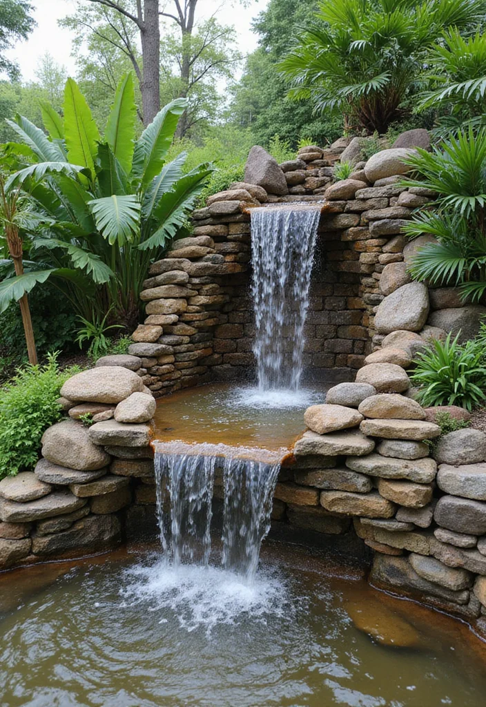 12 Backyard Wall Fountain Ideas for Calm Flowing Accents 74 12 Backyard Wall Fountain Ideas for Calm Flowing Accents - 8. Waterfall Wall Feature