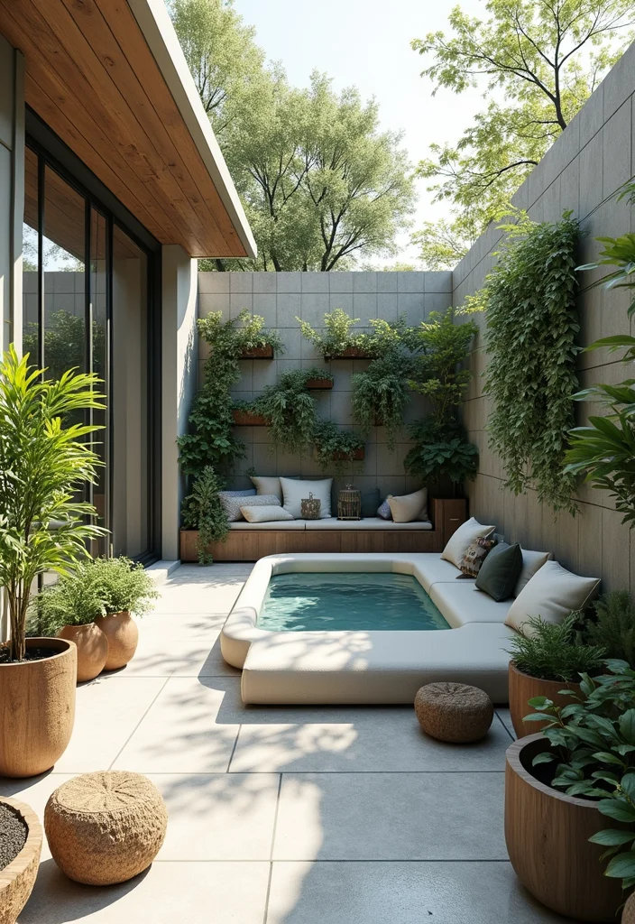 12 Backyard With Jacuzzi Ideas for Luxurious Outdoor Relaxation - 10. Small Space Solutions