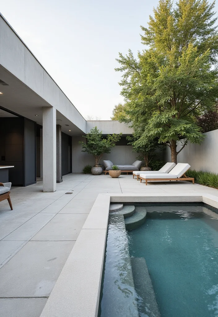 12 Backyard With Jacuzzi Ideas for Luxurious Outdoor Relaxation - 2. Modern Minimalist