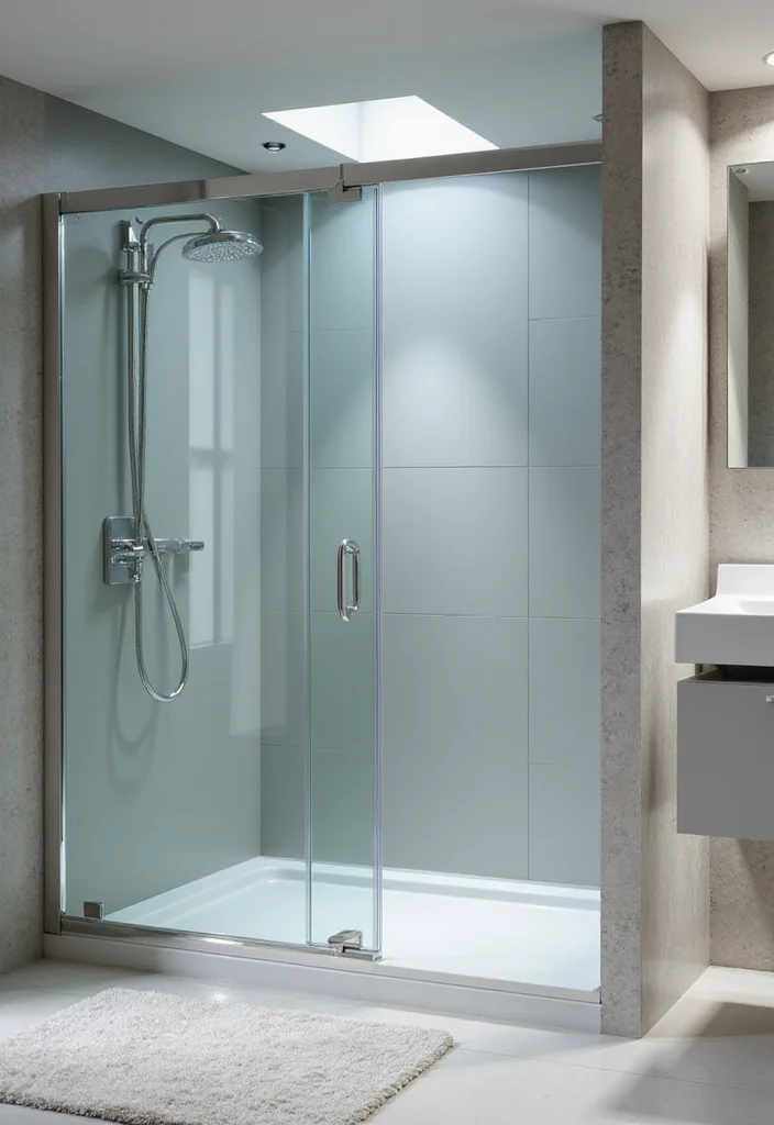 12 Bathroom Shower Doors Ideas for Modern Sleek Design - 10. Smart Glass Technology