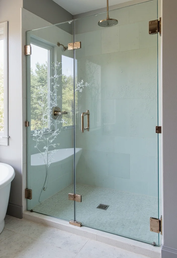 12 Bathroom Shower Doors Ideas for Modern Sleek Design - 12. Custom Designed Glass
