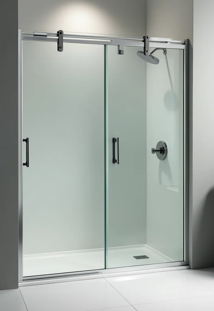 12 Bathroom Shower Doors Ideas for Modern Sleek Design - 2. Sliding Glass Doors