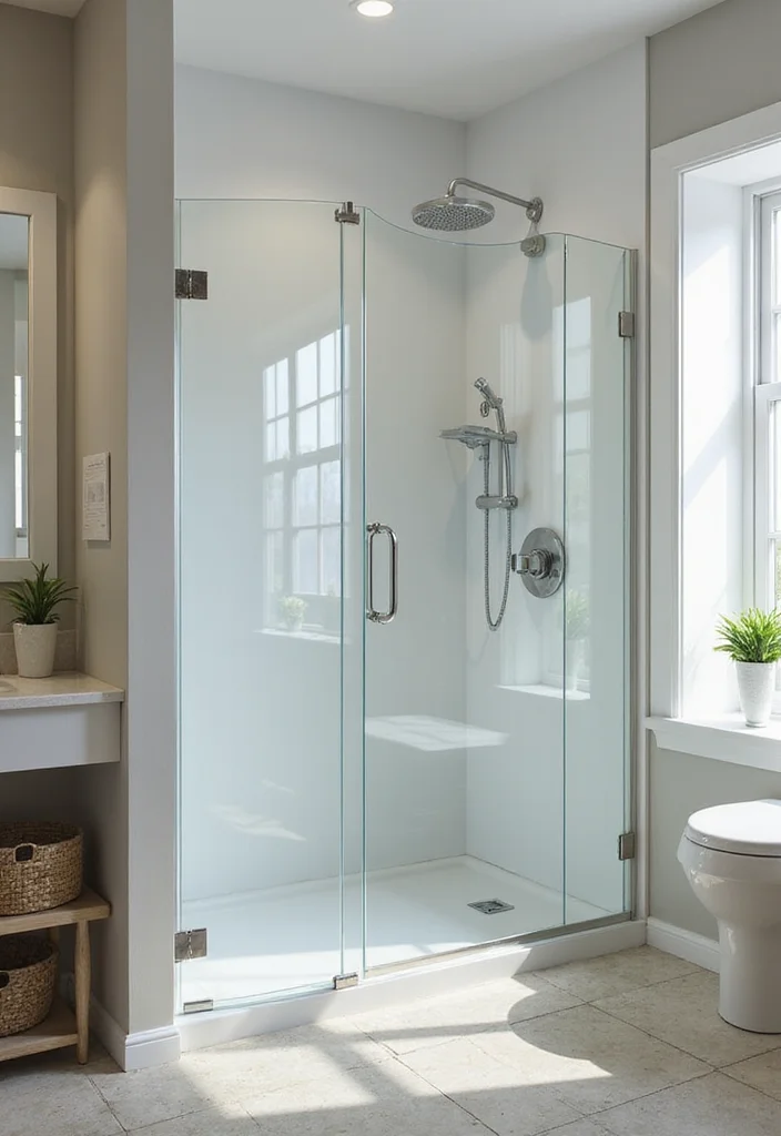 12 Bathroom Shower Doors Ideas for Modern Sleek Design - 3. Curved Glass Enclosures