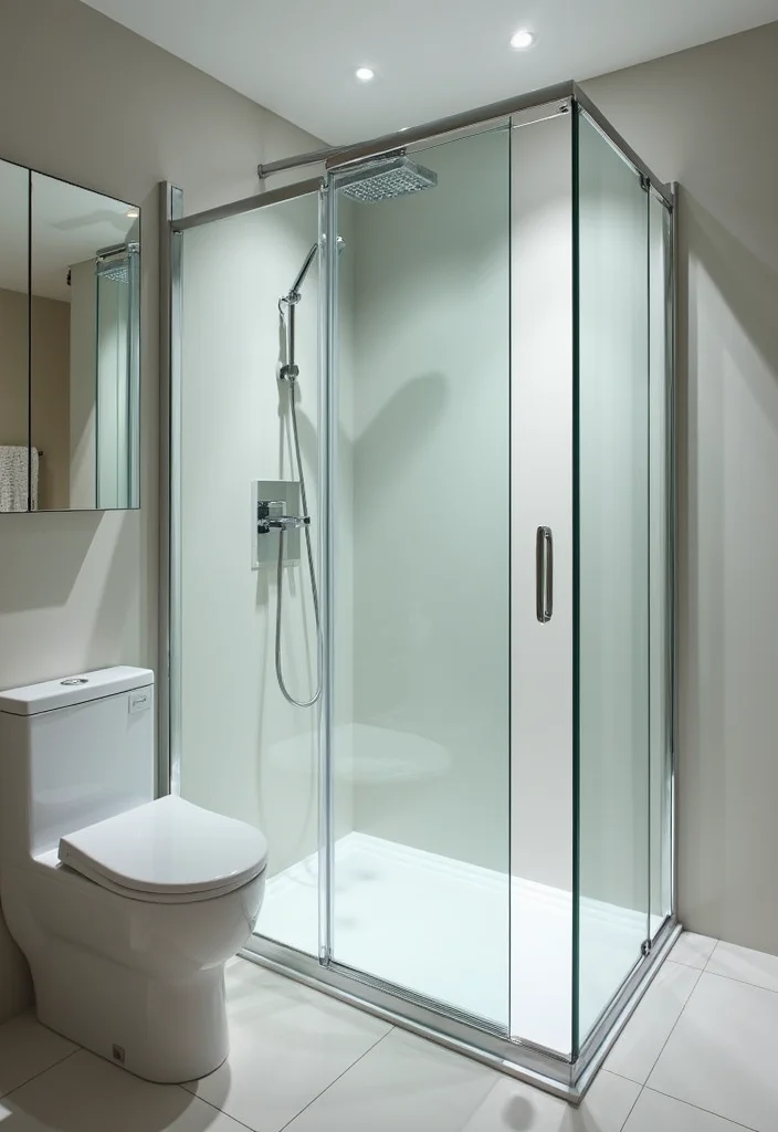 12 Bathroom Shower Doors Ideas for Modern Sleek Design - 4. Bi-fold Shower Doors
