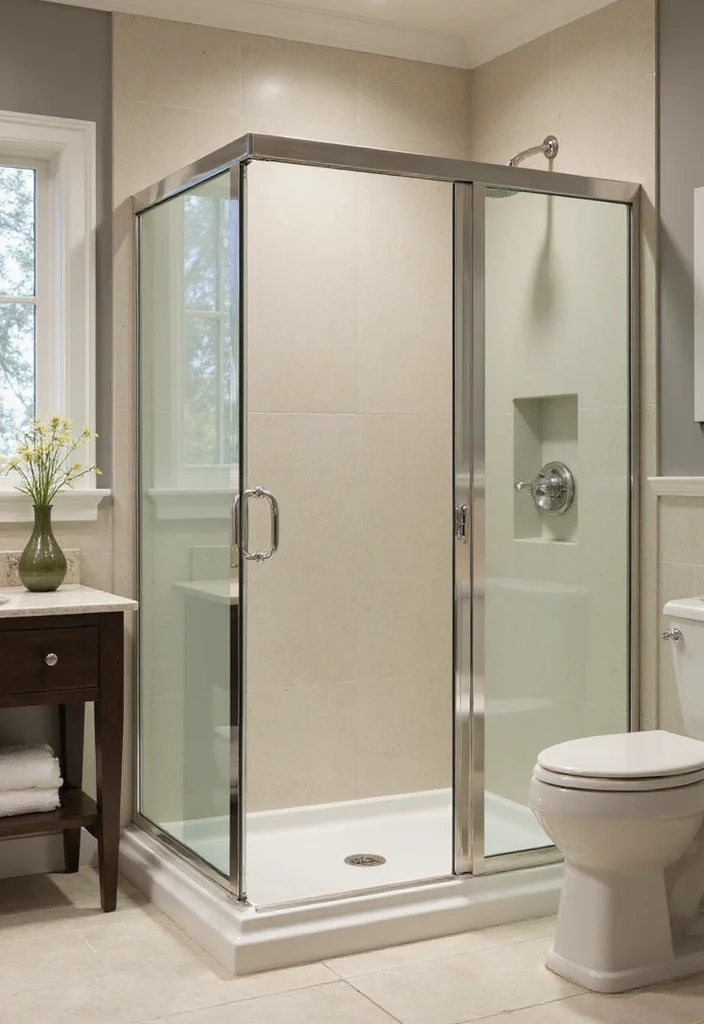 12 Bathroom Shower Doors Ideas for Modern Sleek Design - 9. Hinged Glass Doors
