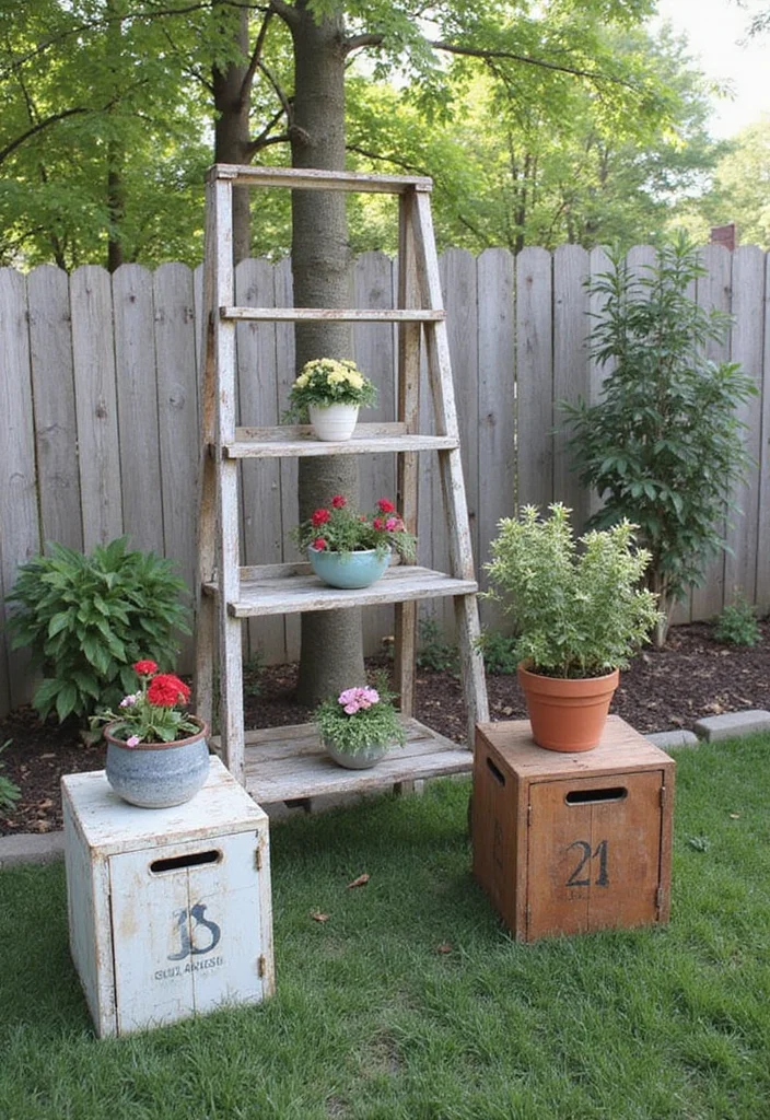 12 Beautiful Small Backyard Ideas for Charming Compact Spaces - 7. Repurposed Furniture