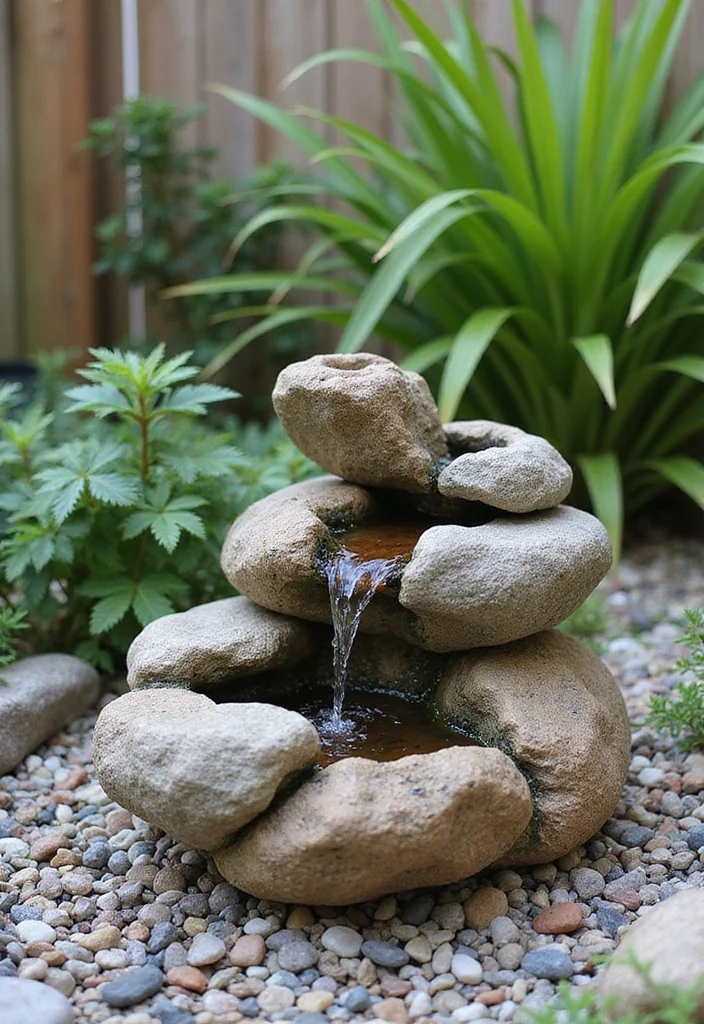 12 Beautiful Small Backyard Ideas for Charming Compact Spaces - 8. Mini Water Feature