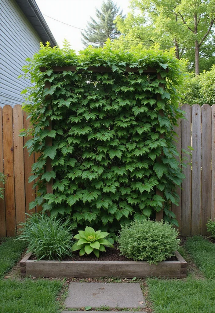 12 Beautiful Small Backyard Ideas for Charming Compact Spaces - 9. Vertical Garden Trellis