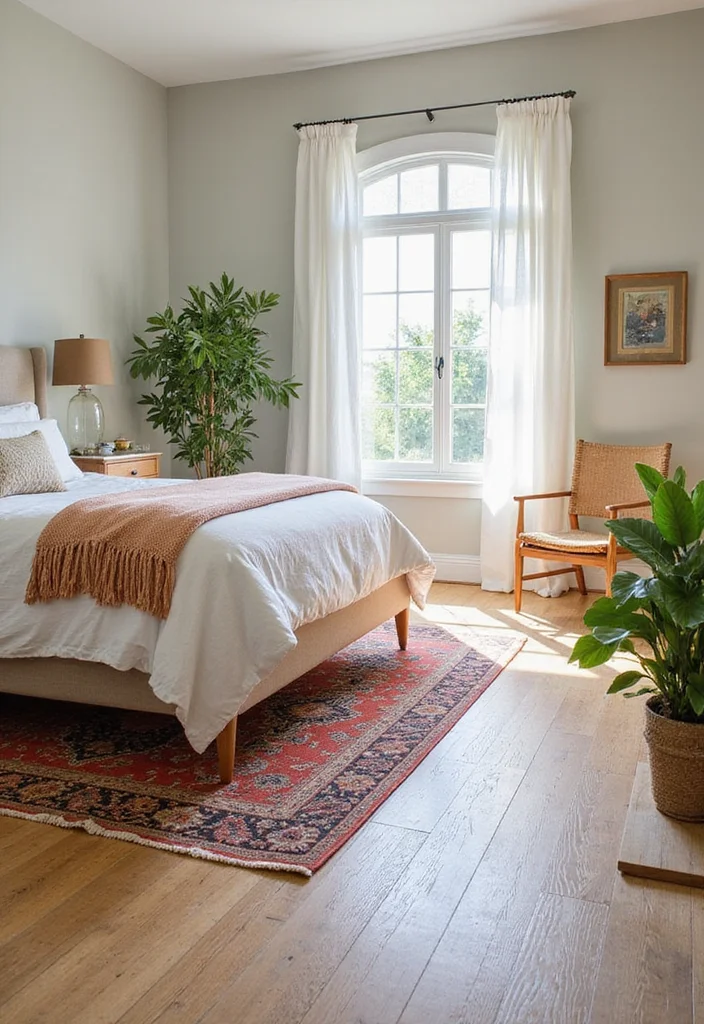 12 Bright Bedroom Ideas for Airy Happy Spaces - 10. Sustainable Flooring Options