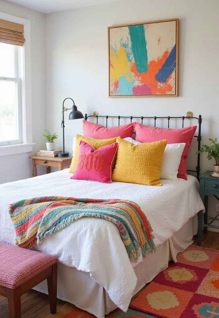 12 Bright Bedroom Ideas for Airy Happy Spaces - 6. Bright Decorative Accents